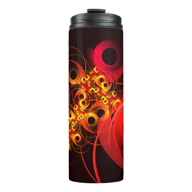 Colourful Circles Modern Abstract Art Pattern #08 Thermal Tumbler (Front)