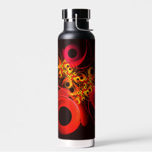 Colourful Circles Modern Abstract Art Pattern #08 Water Bottle