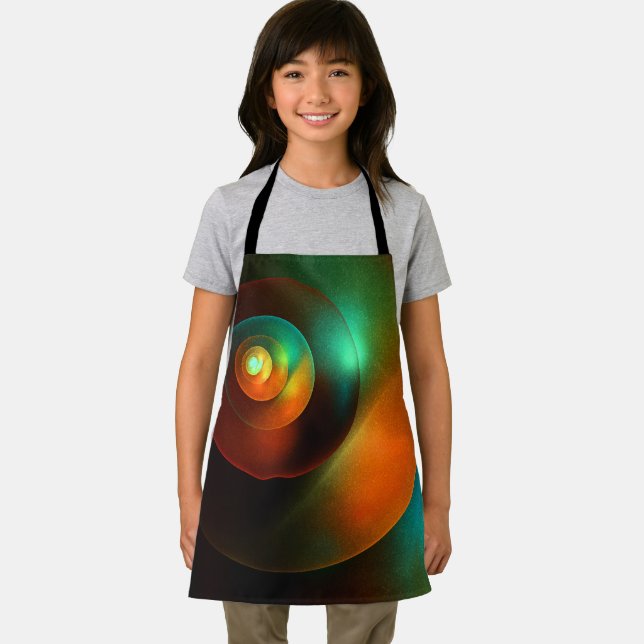 Colourful Circles Modern Abstract Art Pattern #18 Apron (Insitu)