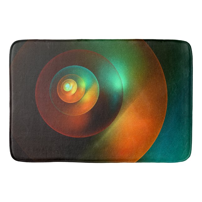 Colourful Circles Modern Abstract Art Pattern #18 Bath Mat (Front)