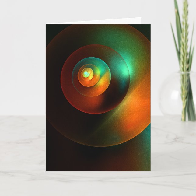 Colourful Circles Modern Abstract Art Pattern #18 Card (Front)