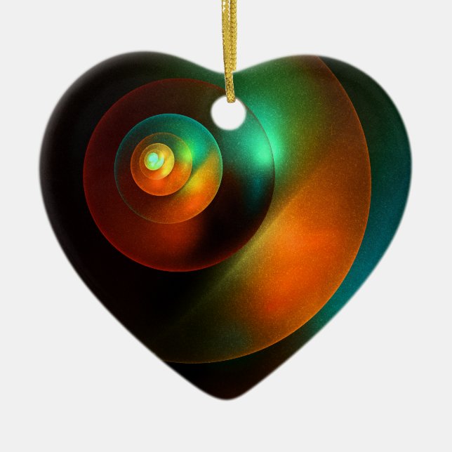 Colourful Circles Modern Abstract Art Pattern #18 Ceramic Tree Decoration (Front)