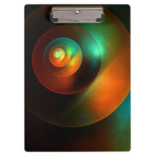 Colourful Circles Modern Abstract Art Pattern #18 Clipboard