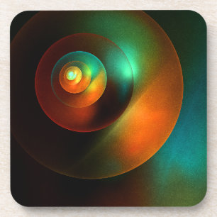 Colourful Circles Modern Abstract Art Pattern #18 Coaster