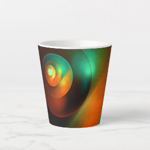 Colourful Circles Modern Abstract Art Pattern #18 Latte Mug