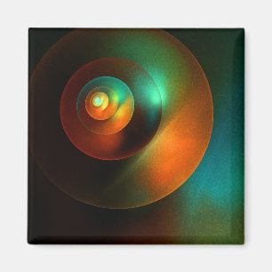 Colourful Circles Modern Abstract Art Pattern #18 Magnet