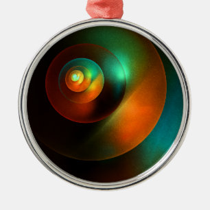 Colourful Circles Modern Abstract Art Pattern #18 Metal Tree Decoration