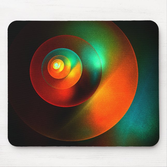 Colourful Circles Modern Abstract Art Pattern #18 Mouse Mat (Front)