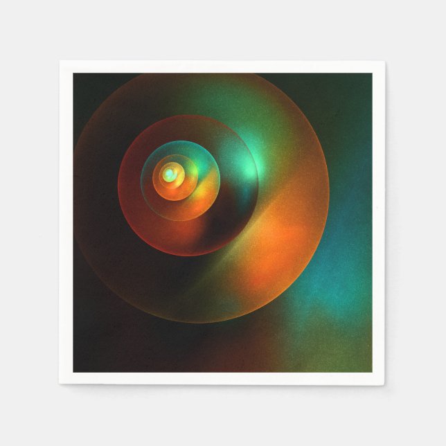 Colourful Circles Modern Abstract Art Pattern #18 Napkin (Front)