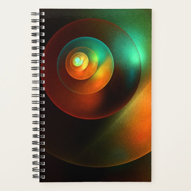 Colourful Circles Modern Abstract Art Pattern #18 Planner (Front)