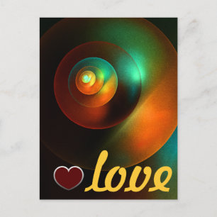 Colourful Circles Modern Abstract Art Pattern #18 Postcard