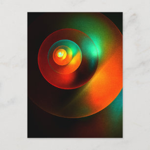 Colourful Circles Modern Abstract Art Pattern #18 Postcard