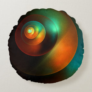 Colourful Circles Modern Abstract Art Pattern #18 Round Cushion