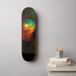 Colourful Circles Modern Abstract Art Pattern #18 Skateboard
