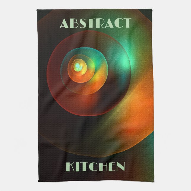 Colourful Circles Modern Abstract Art Pattern #18 Tea Towel (Vertical)