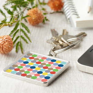 colourful circles of pastel colour... key ring