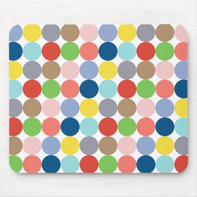 colourful circles of pastel colour... mouse mat (Front)