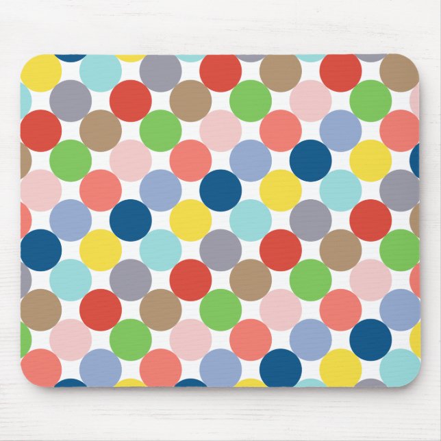colourful circles of pastel colour... mouse mat (Front)