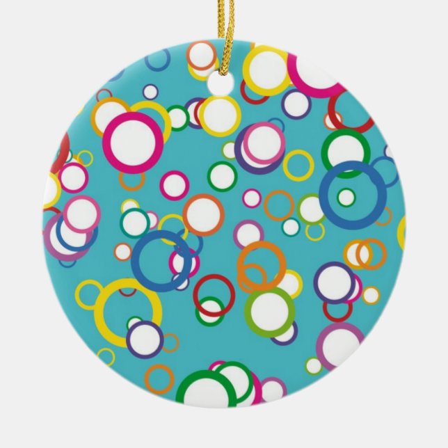 Colourful Circles Ornament (Front)