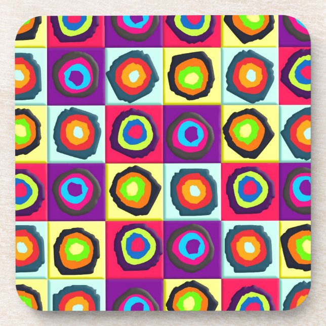 Colourful Circles Pattern Coaster (Front)