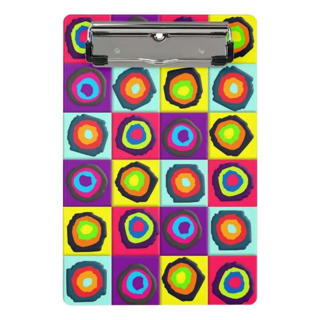 Colourful Circles Pattern Mini Clipboard (Front)