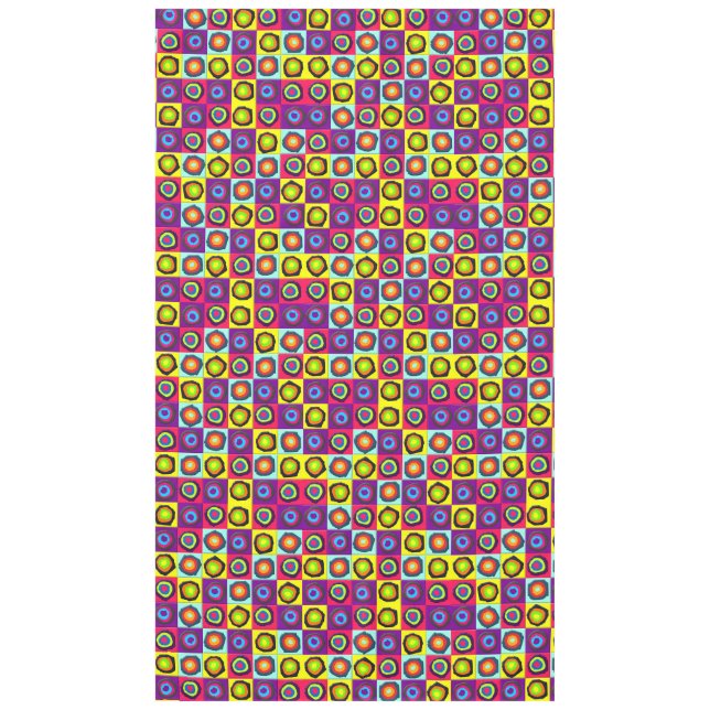Colourful Circles Pattern Tablecloth (Front)