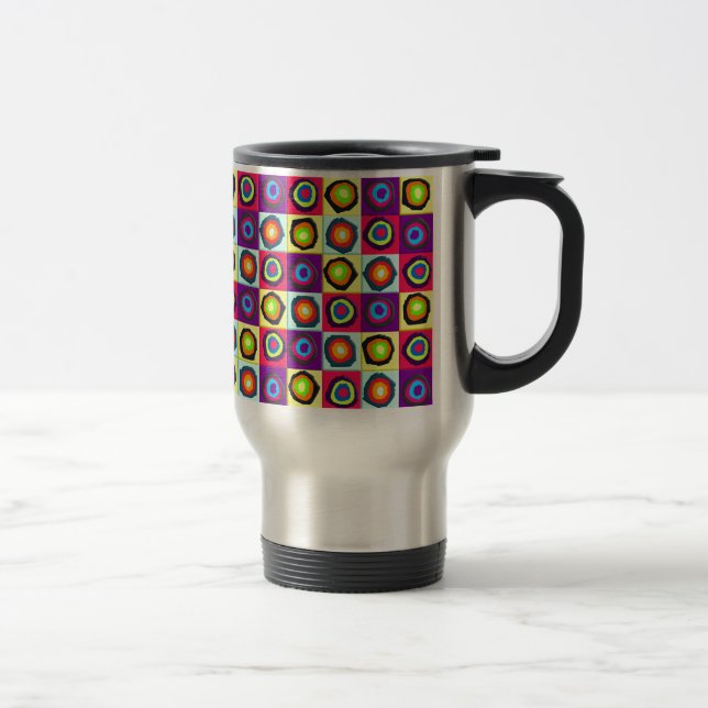 Colourful Circles Pattern Travel Mug (Right)
