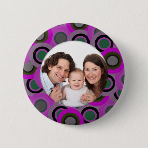 Colourful Circles/Photo 6 Cm Round Badge