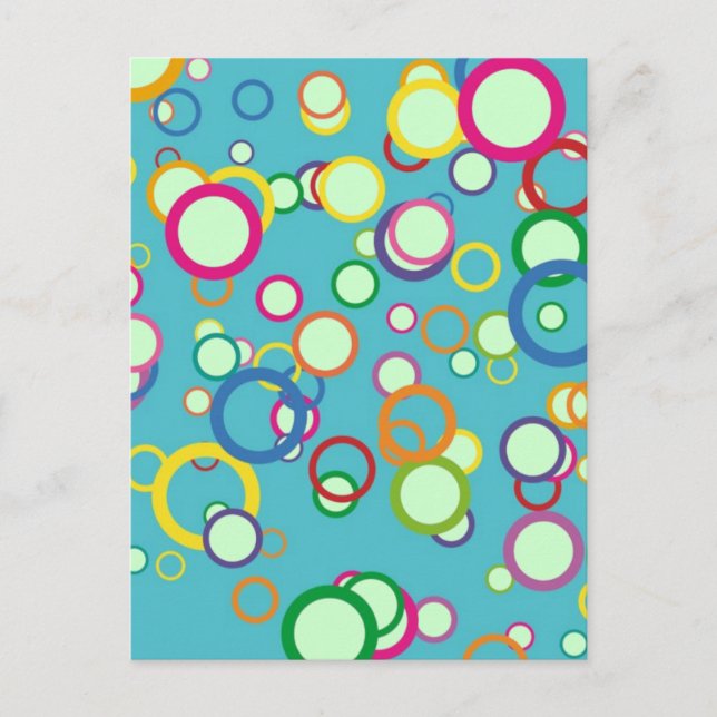 Colourful Circles Postcard (Front)