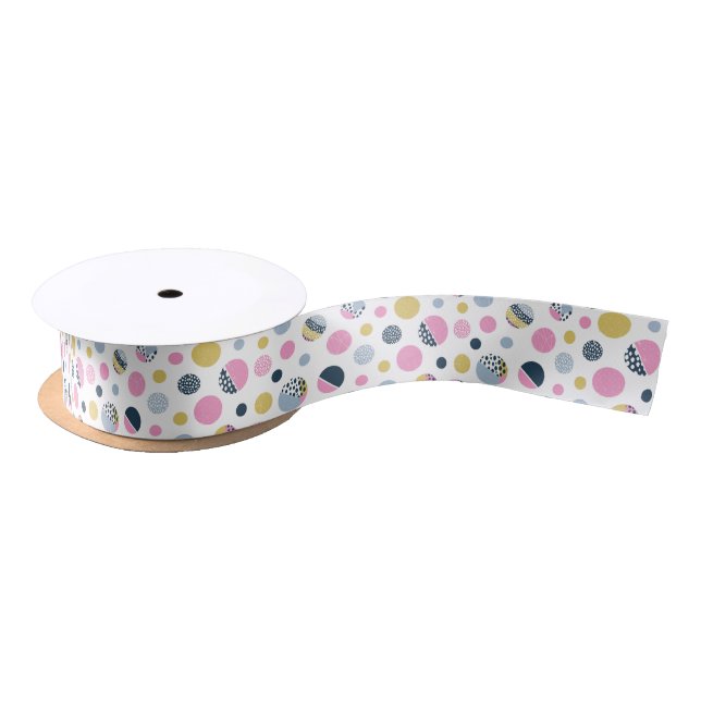 Colourful Circles  Satin Ribbon (Spool)