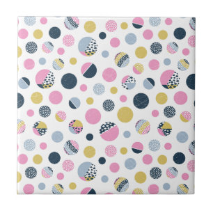 Colourful Circles  Tile