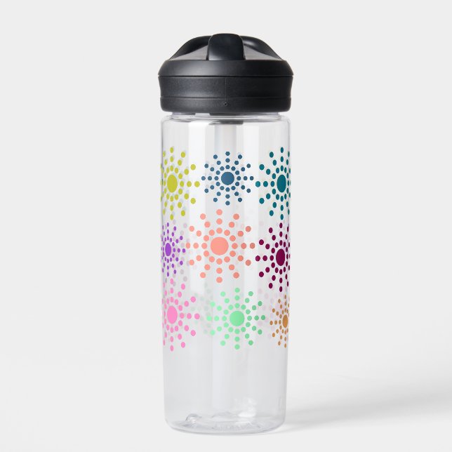 Colourful Circles  Water Bottle (Front)