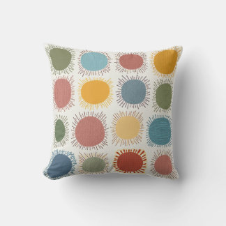 colourful circular pattern cushion
