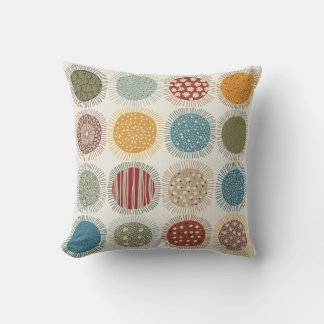 colourful circular pattern cushion