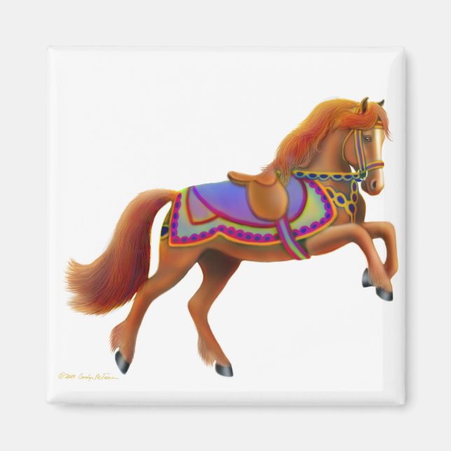 Colourful Circus Horse Magnet (Front)