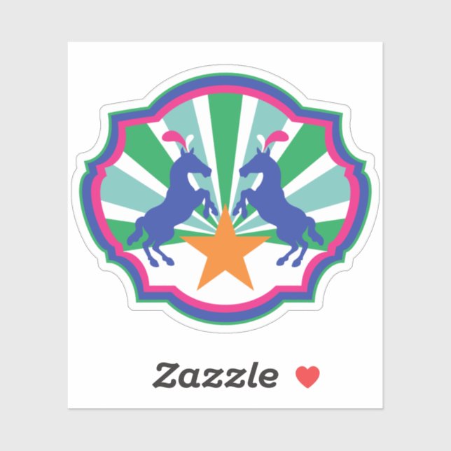 Colourful Circus Show Ponies (Sheet)