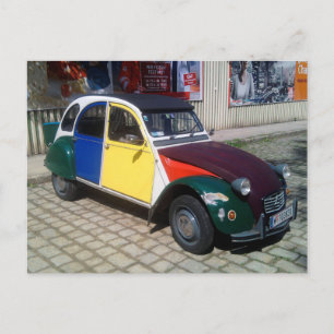 Colourful Citroen 2 CV Postcard