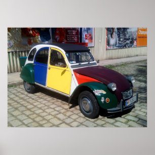 Colourful Citroen 2 CV Poster