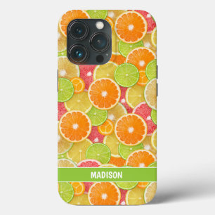 Colourful Citrus custom name phone cases