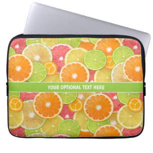 Colourful Citrus custom text Laptop Sleeve