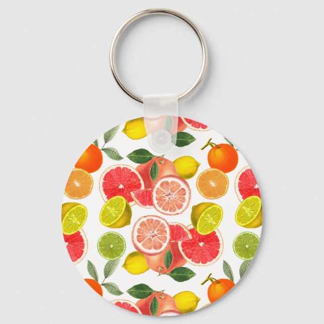 Colourful Citrus Fruit  Key Ring (Front)