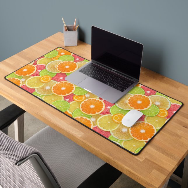 Colourful Citrus Pattern Desk Mat (Office 2)