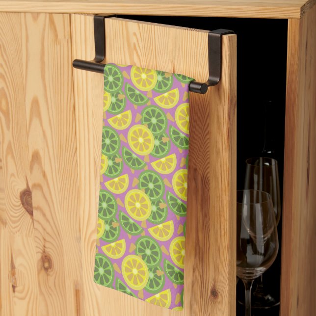 Colourful Citrus Print Summer Kitchen Towels (Thirds Fold)