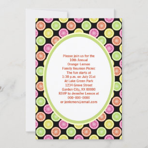 Colourful Citrus Slices Invitation