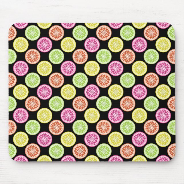 Colourful Citrus Slices Mouse Mat (Front)