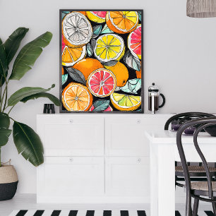Colourful Citrus unframed Poster