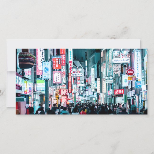 Colourful City of Tokyo Japan at Night Poster (Front)