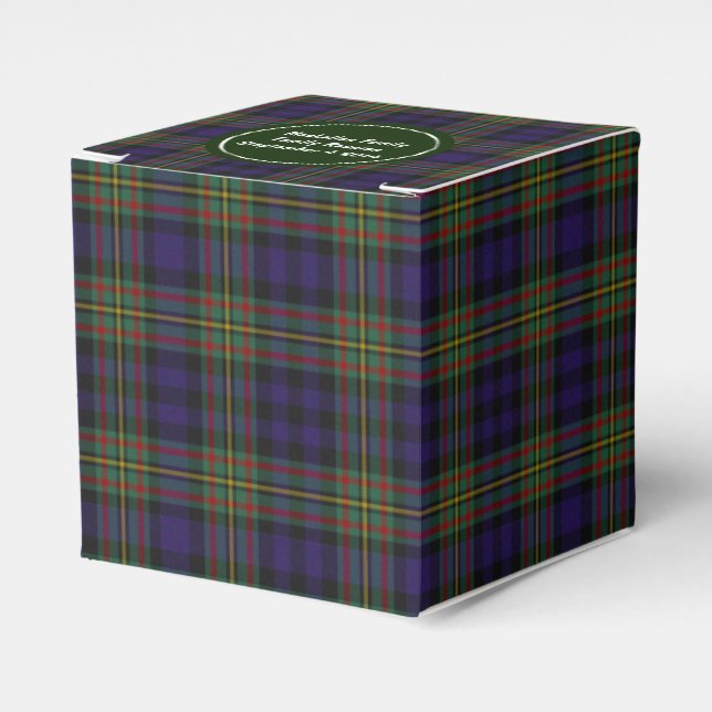 Colourful Clan MacLellan Plaid Favour Gift Box (Front Side)