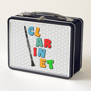 Colourful Clarinet Metal Lunch Box