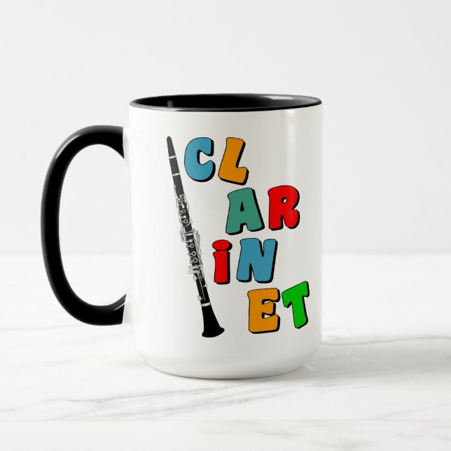 Colourful Clarinet Mug (Left)